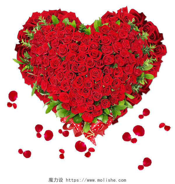 红色玫瑰七夕玫瑰七夕浪漫唯美心型玫瑰花PNG素材